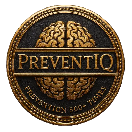 PreventIQ logo - Workplace violence prevention training for California hotels with 500+ incidents prevented by former corrections expert